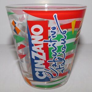 Cinzano Appartivo Italiano Vermouth  Tumbler Rock Glass Ugo Nespolo